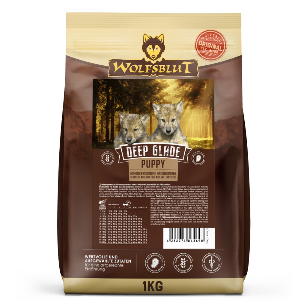 [WB843690] Wolfsblut Puppy Deep Glade – Ciervo con boniato (1 kg)