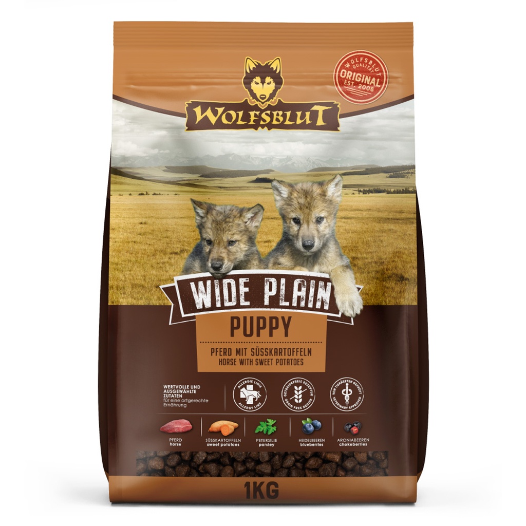 [WB843669] Wolfsblut Puppy Wide Plain – Caballo con boniato (1 kg)