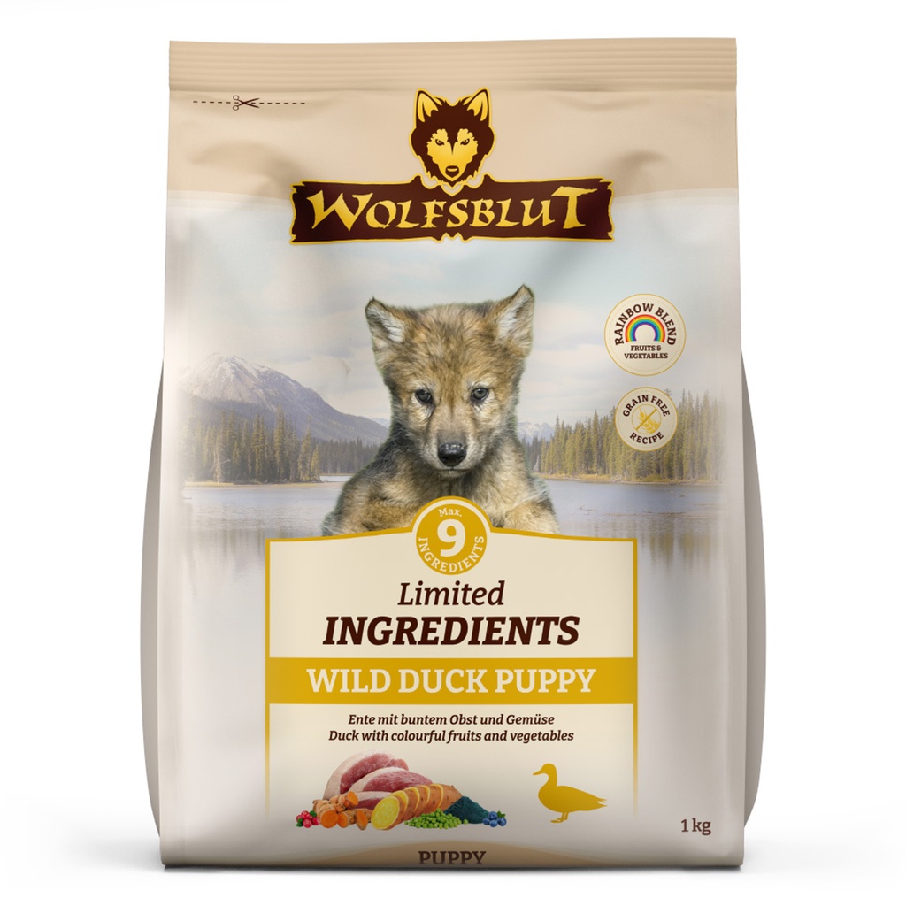 [WB842242] Wolfsblut Puppy Limited Ingredients Wild Duck – Pato con boniato (1 kg)