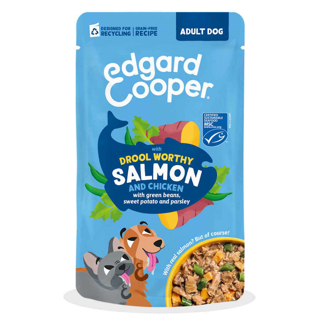 [EC7059] Edgard & Cooper Estofado Perro Adulto Salmón y pollo, sobre 150g